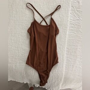 AGOLDE Brown Bodysuit